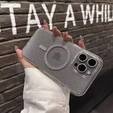 Transparent Magsafe Shimmery Glittery Case For IPhone